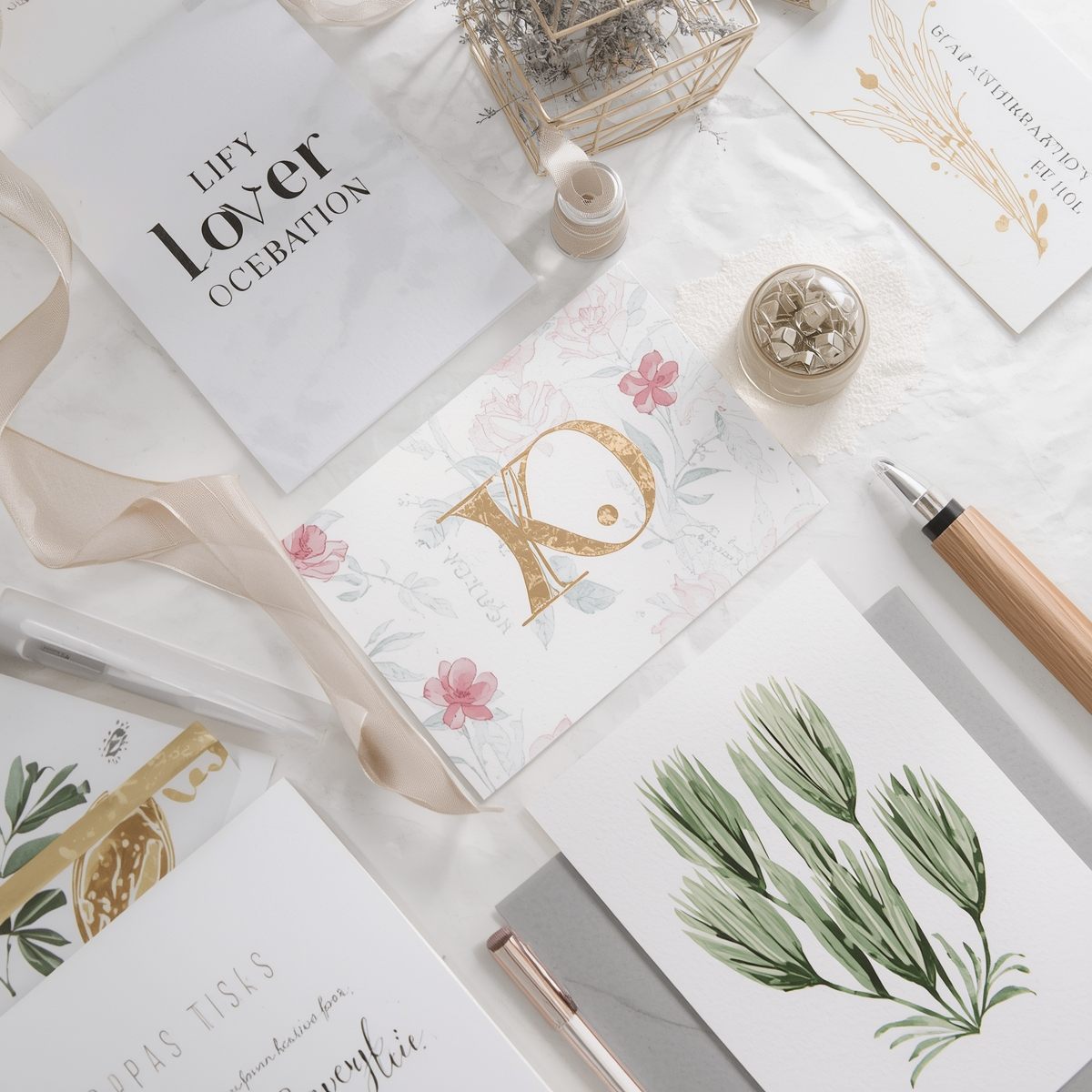 Foil stamped business cards